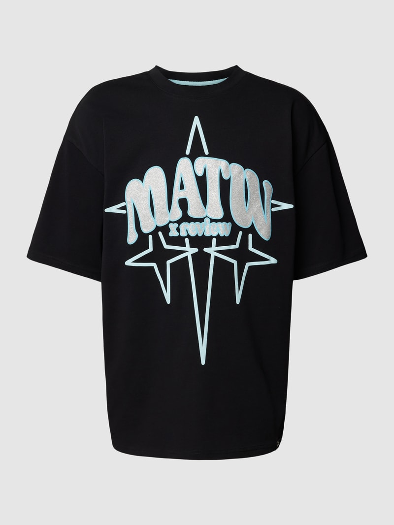 T-Shirt mit Label-Print - MATW X REVIEW in schwarz