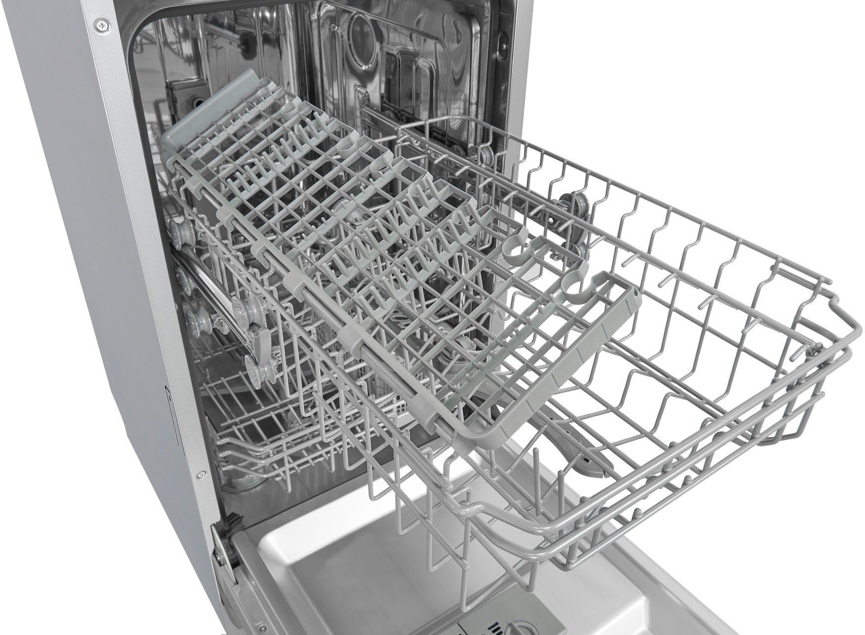 exquisit vollintegrierbarer Geschirrspüler, EGSP1009-E-030E silber, 9 l, 9 Maßgedecke, 45 cm breit