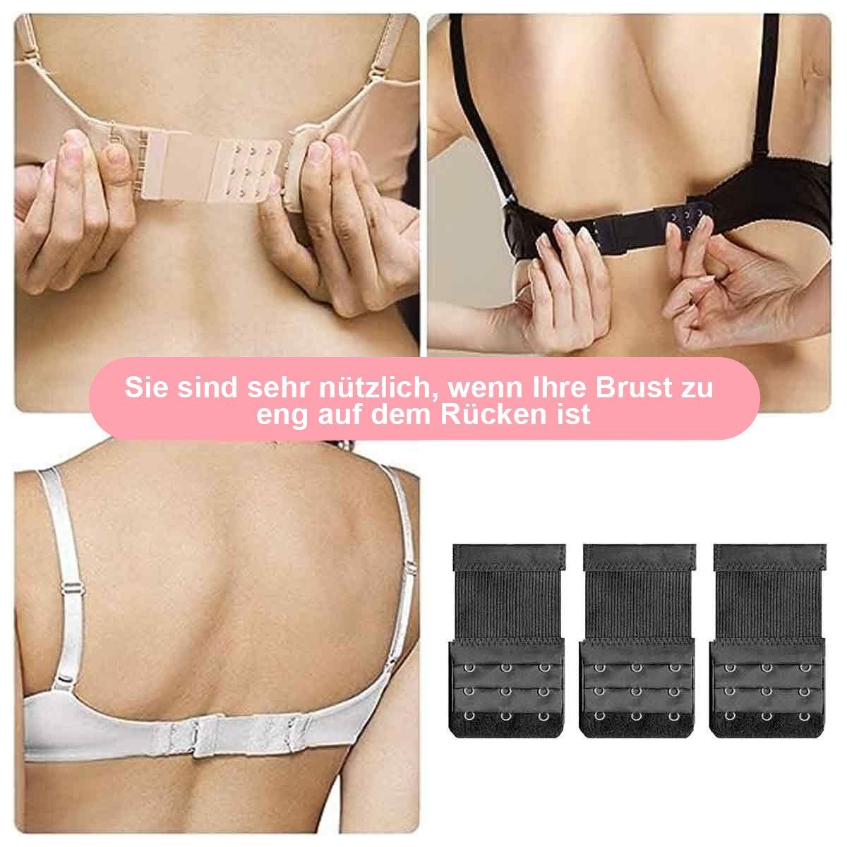 Jormftte BH-Verlängerung BH Verlängerung Verschluss Bra Extender Strap,3 Reihen 2 Haken