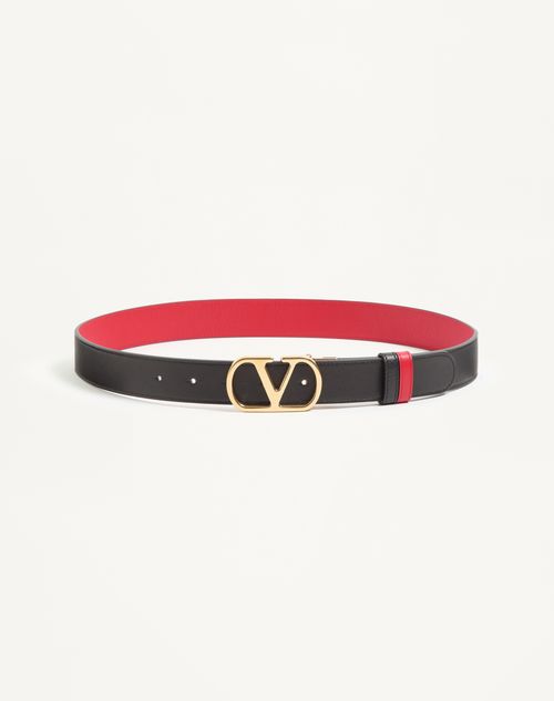 VLogo Signature Vendbart Bælte i Skinnende Kalveskind 30mm