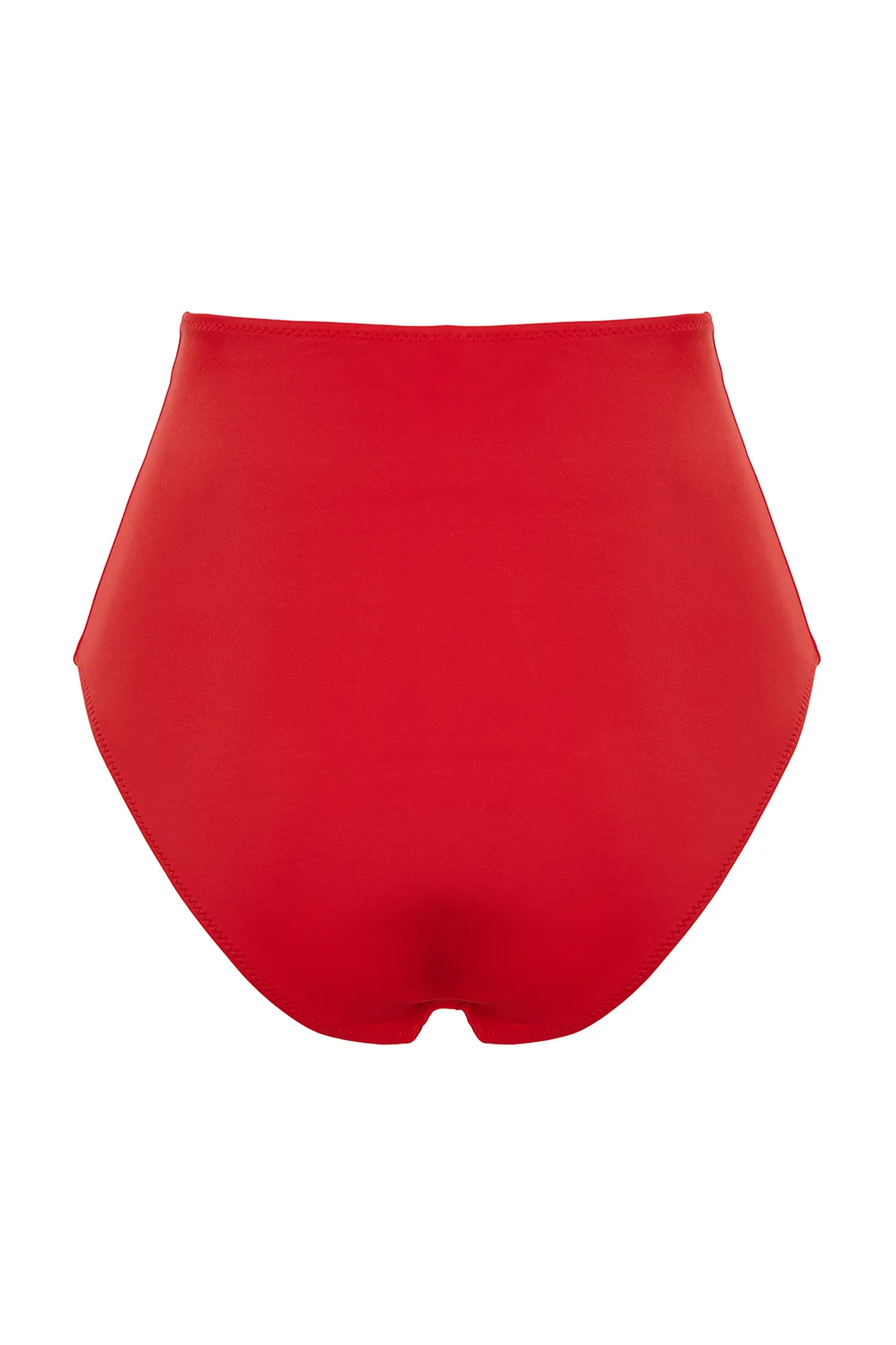 Trendyol Collection  High Waist Hipster Bikinihose mit roten Accessoires TBESS24BA00127