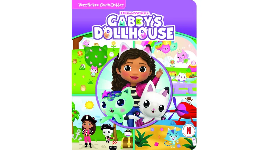 Gabby's Dollhouse - Verrückte Such-Bilder - Wimmelbuch - Pappbilderbuch mit wattiertem Umschlag