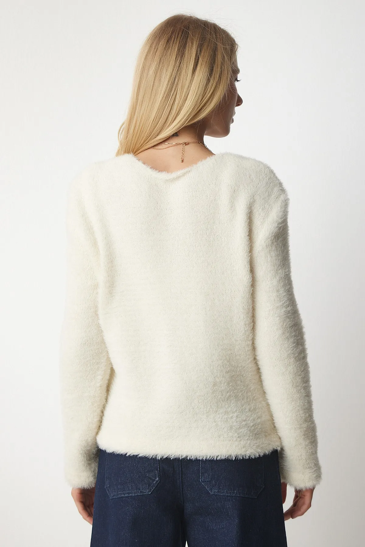 Happiness İstanbul  Strickjacke - Beige - Regular Fit