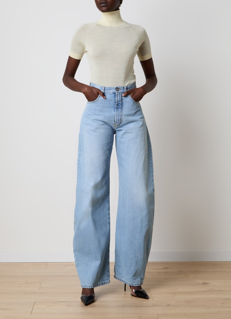 Alaïa Fine-knit merino wool bodysuit with turtleneck