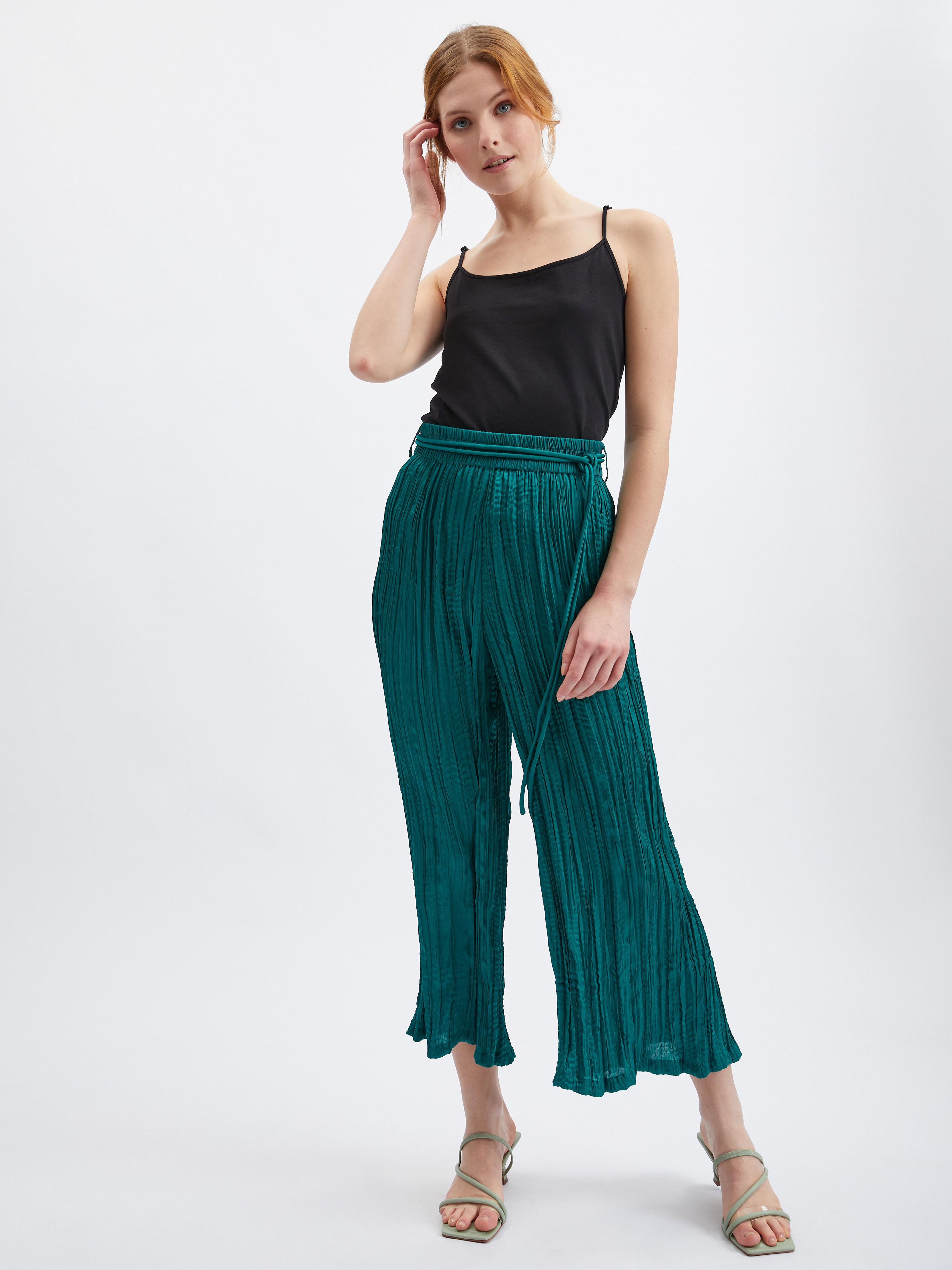 Dunkelgrüne Damenhose ORSAY