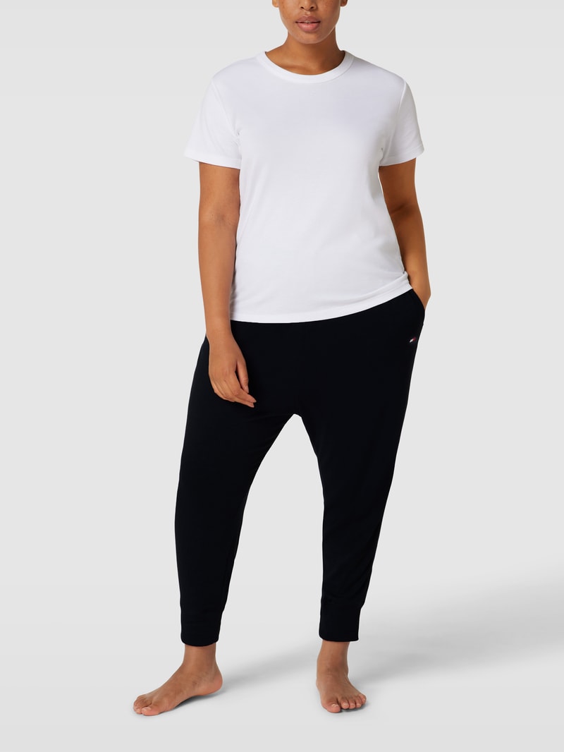 PLUS SIZE Sweatpants mit Label-Details in marineblau