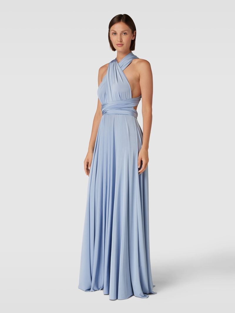 Abendkleid mit Stretch-Anteil in himmelblau