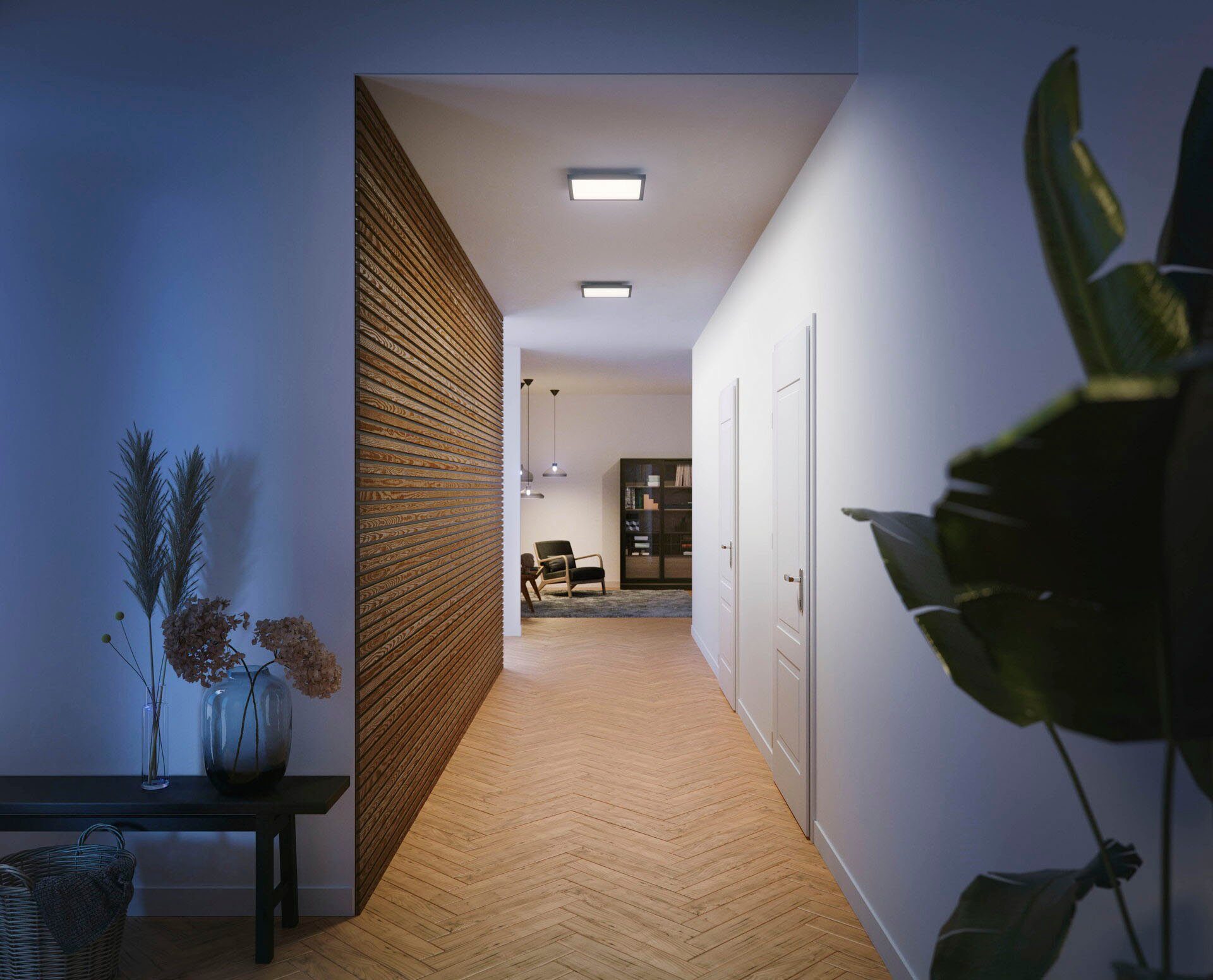 Philips Hue LED Deckenleuchte Aurelle, Bluetooth, Dimmfunktion, LED fest integriert, warmweiß - kaltweiß, mit Dimmschalter