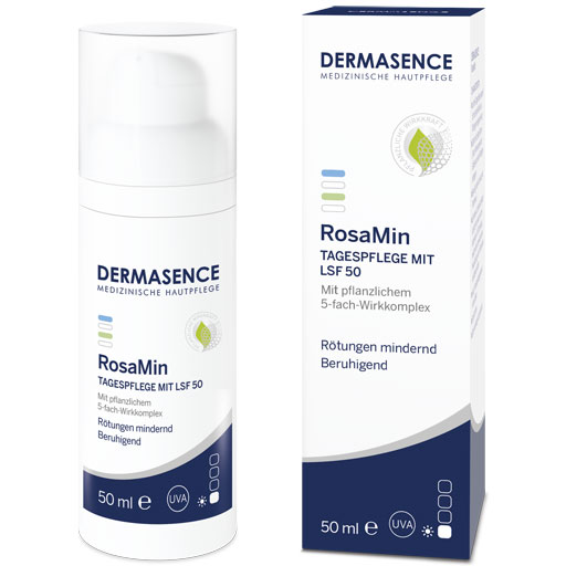 DERMASENCE RosaMin Tagespflege mit LSF 50  50 ml  Emulsion