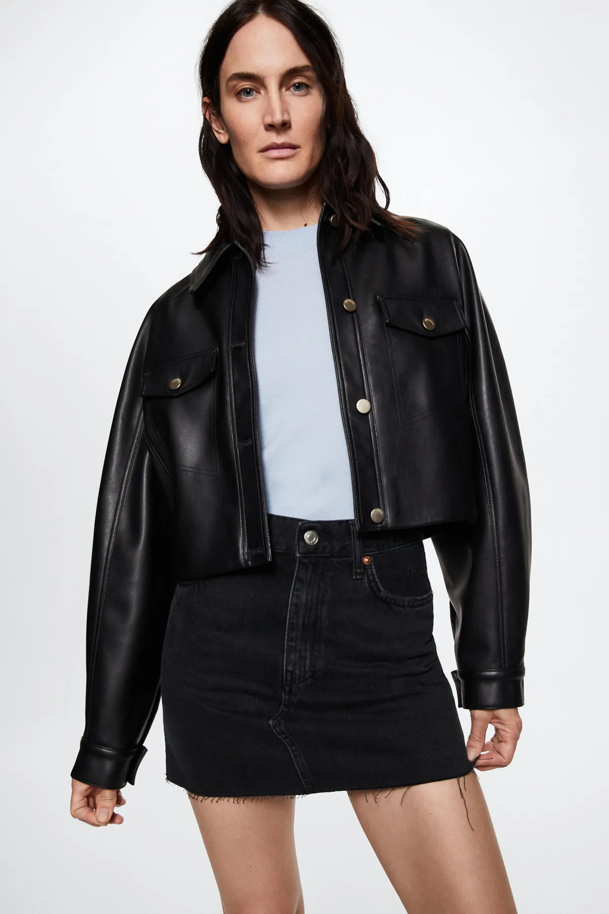 MANGO  27099053 Röcke und Shorts Schwarzer Denim