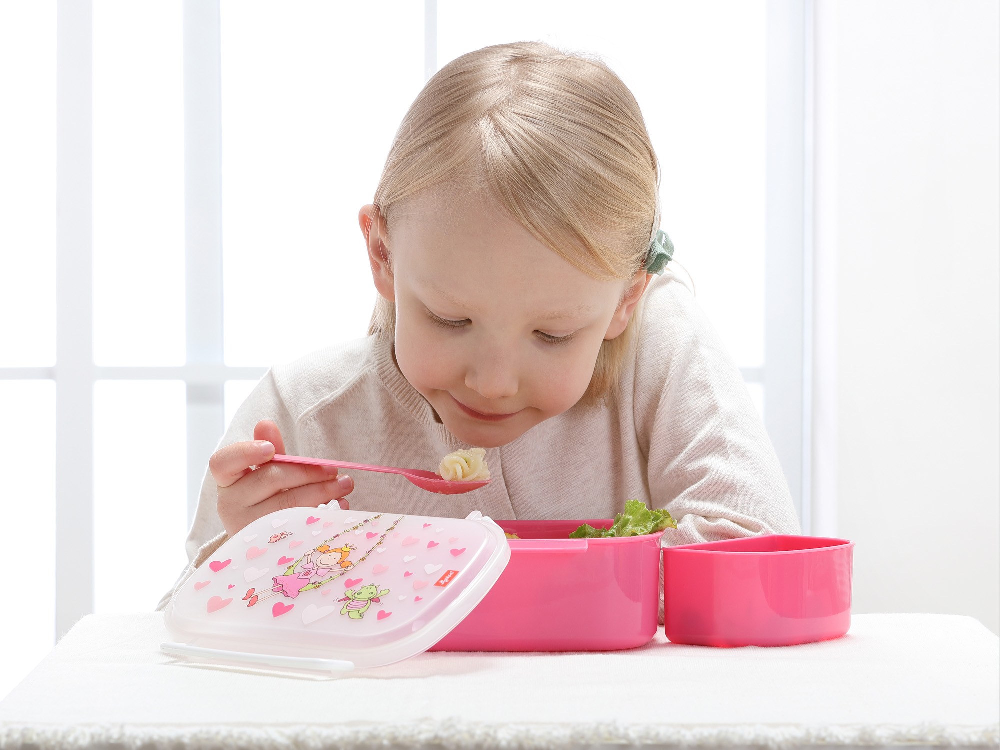 Brotzeitbox für Mädchen in rosa mit Pinky Queeny