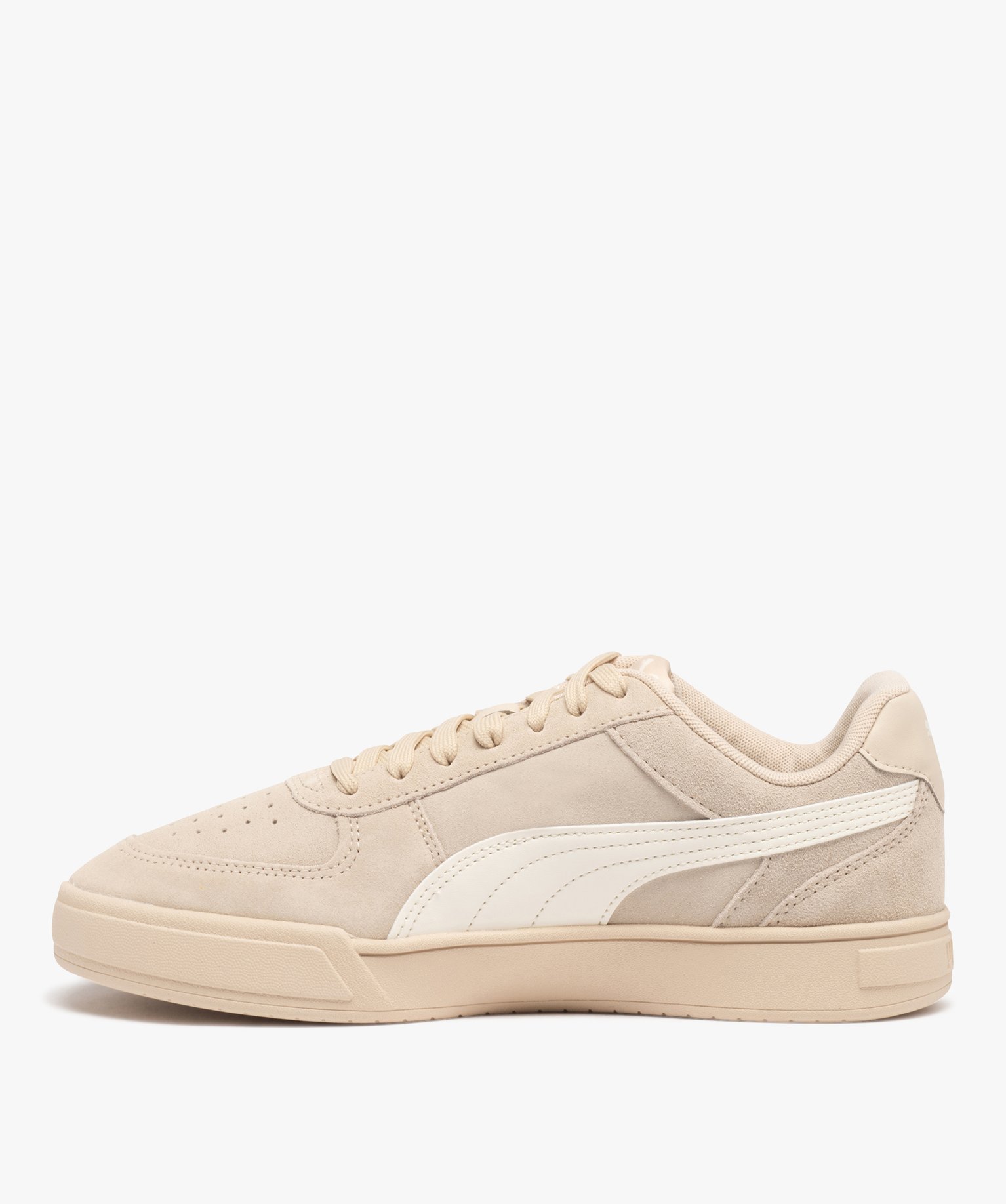 Baskets homme à lacets en suédine - Puma beige | GEMO