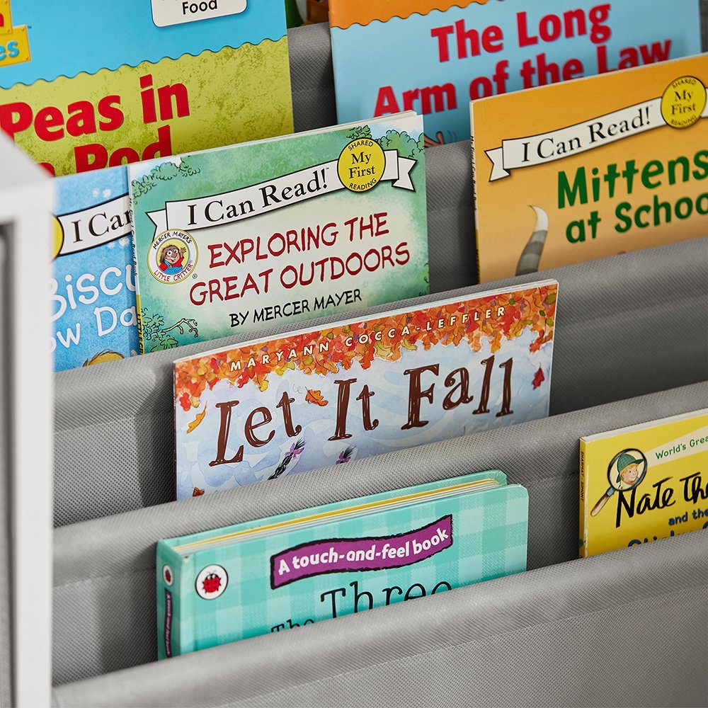 SoBuy Bücherregal KMB76, Kinderregal mit Boxen Aufbewahrungsregal Spielzeugregal Kinderzimmer