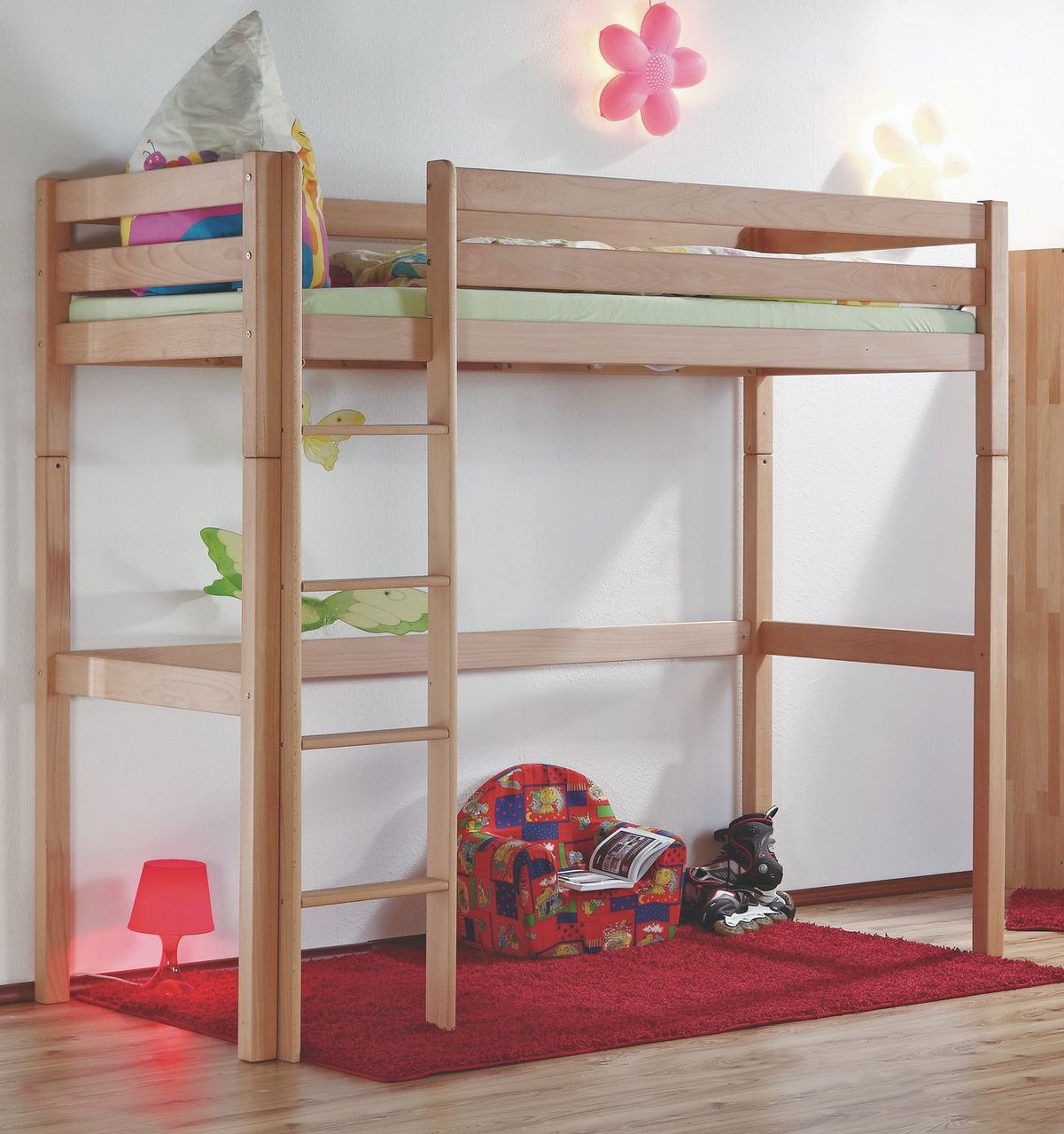 Relita Hochbett TOLI natur lackiert