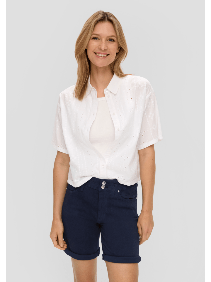s.Oliver Jeans-Hose kurz in Blau günstig kaufen