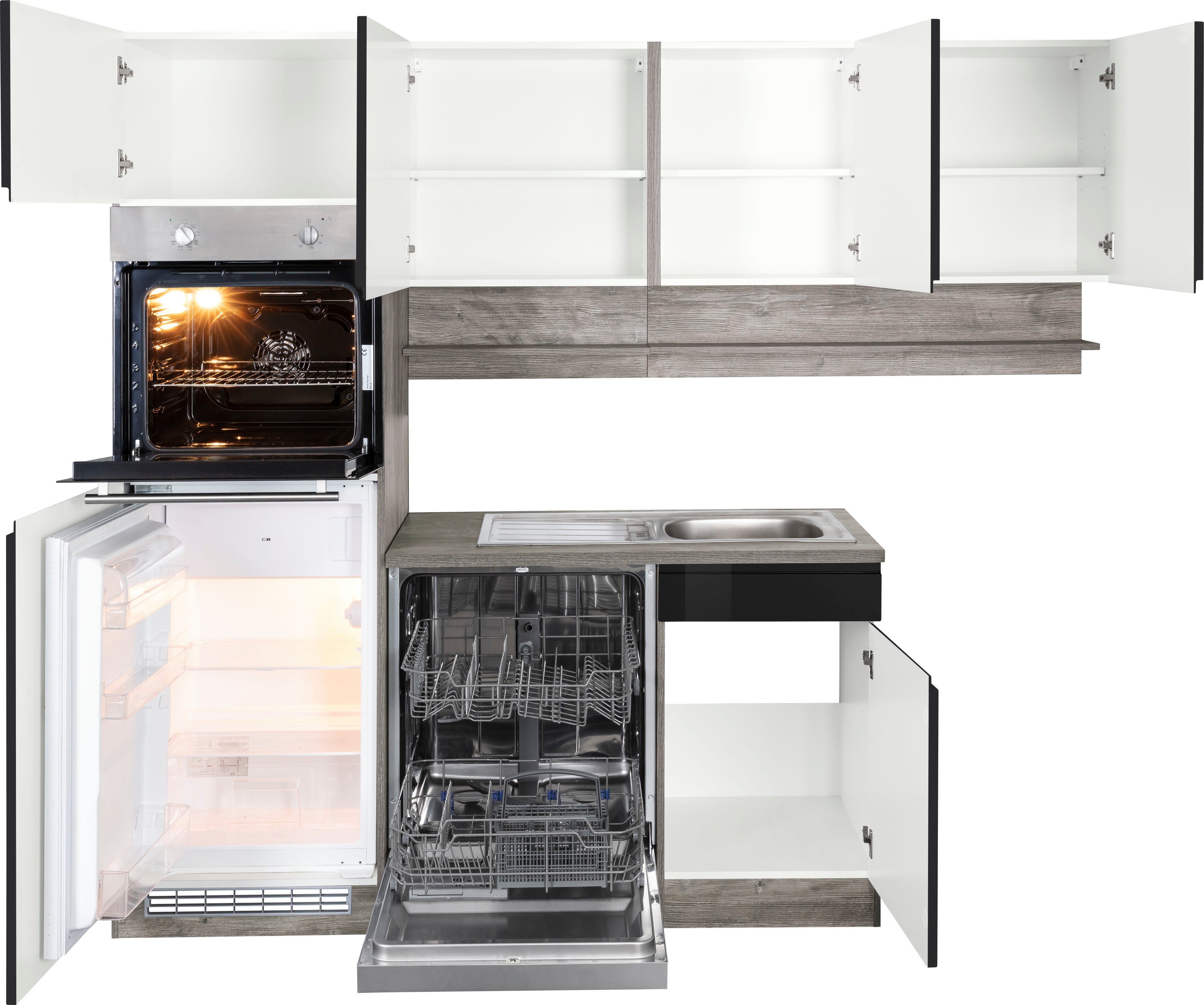 HELD MÖBEL Küche Virginia, Stellbreite 230/190 cm, wahlweise mit Induktion