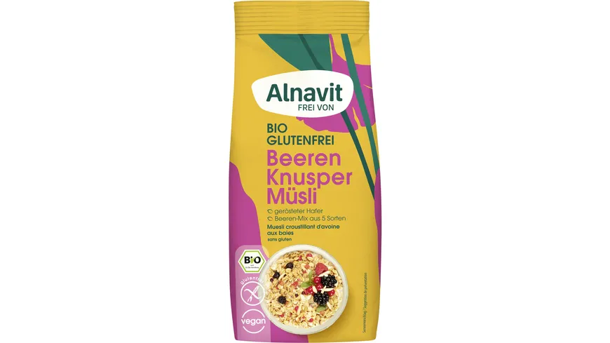 Alnavit Bio Beeren Knusper Müsli glutenfrei 300 g