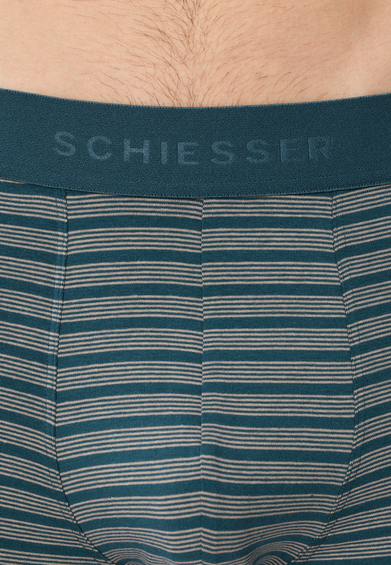 Shorts 3er-Pack Organic Cotton Webgummibund uni/gestreift mehrfarbig - 95/5