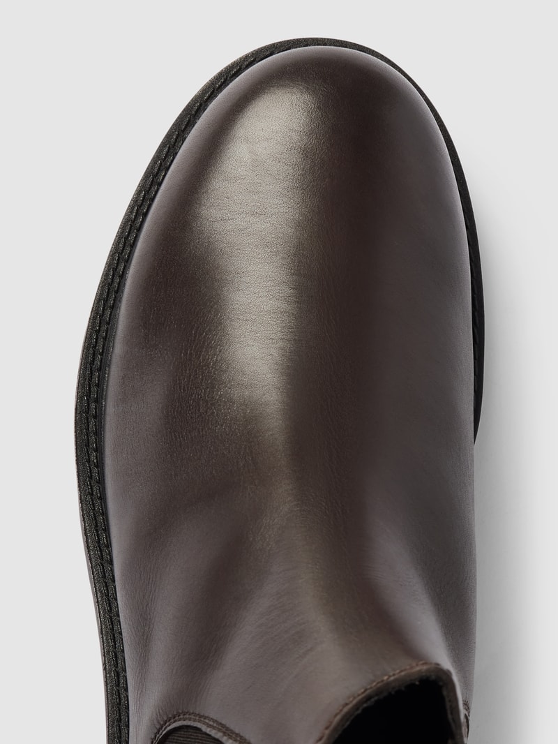 Chelsea Boots mit Label-Detail Modell 'NAPA LEATHER' in dunkelbraun
