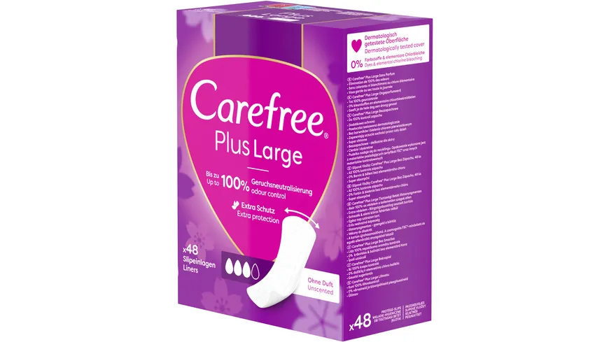 Carefree Plus Large Slipeinlagen leichter Duft