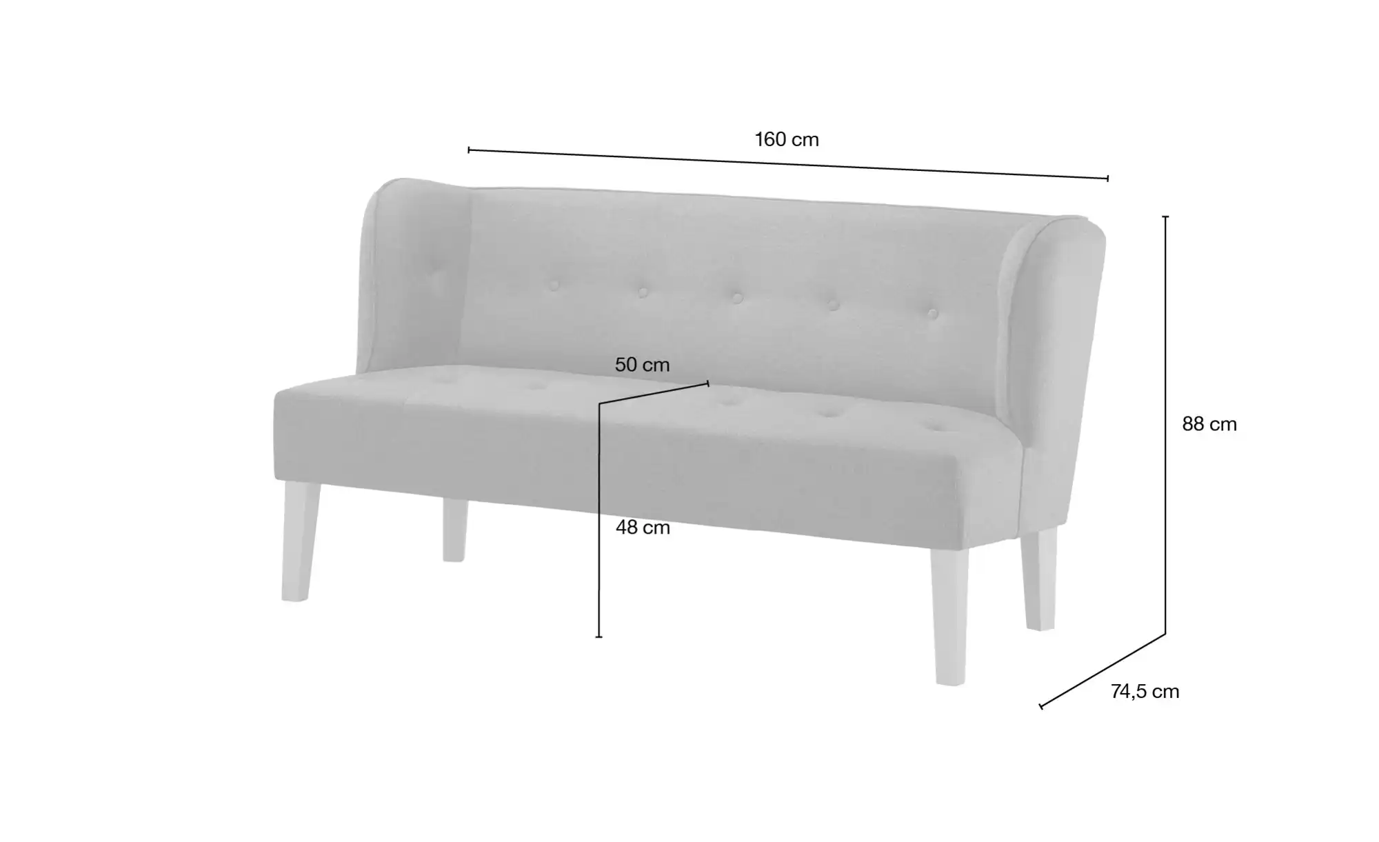 Twist Küchensofa  Webstoff Astonia