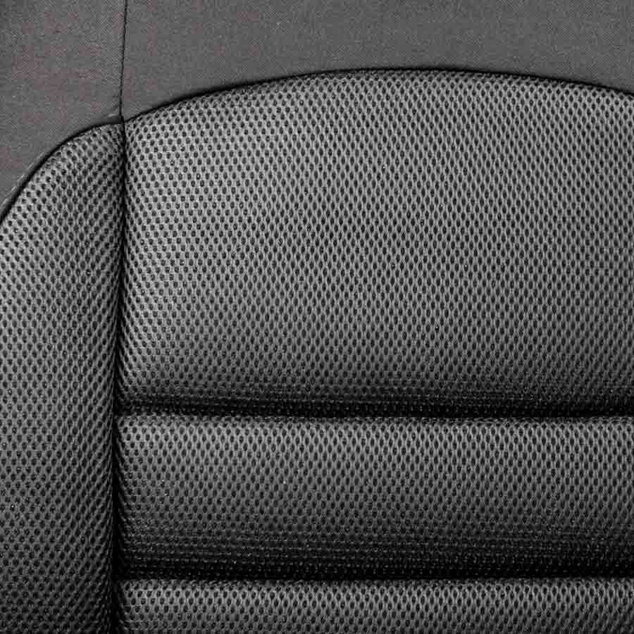 NORAUTO Sitzbezug-Komplettset 11-teilig für PKW´s, Design NEPTUNE schwarz, mit eingearbeiteten Sitz- und Rückenpolster - ATU