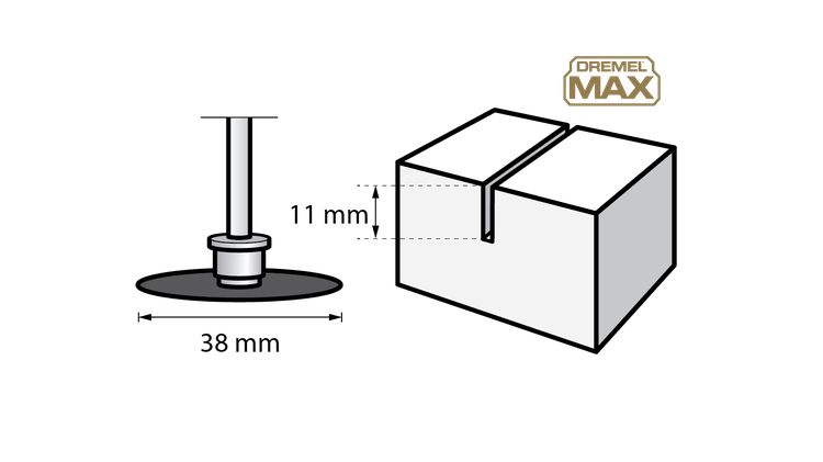 Dremel 2615S545DM Diamantsnijschijf 38 mm DREMEL® MAX EZ SPEEDCLIC ( SC545DM )