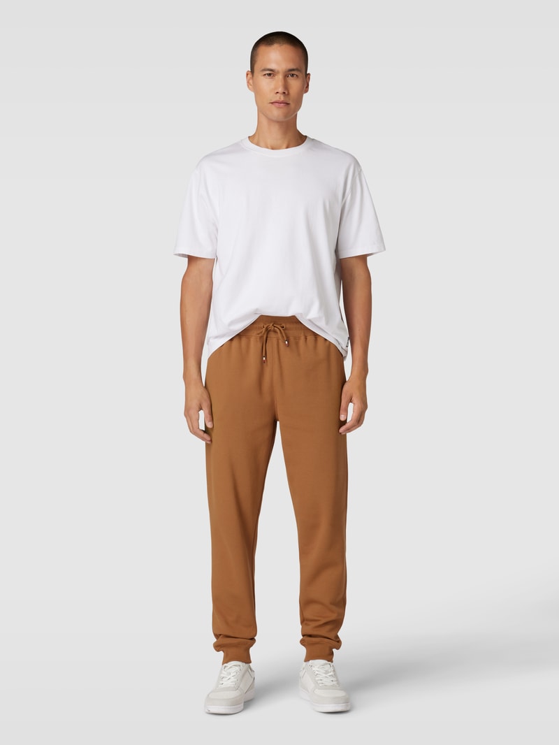 Sweathose mit Tunnelzug Modell 'TRACK PANT' in camel