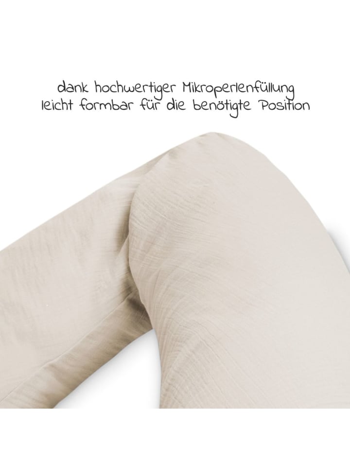 Julius Zöllner Stillkissen Mikroperlen-Füllung inkl. Bezug 190 cm in beige günstig kaufen onesize