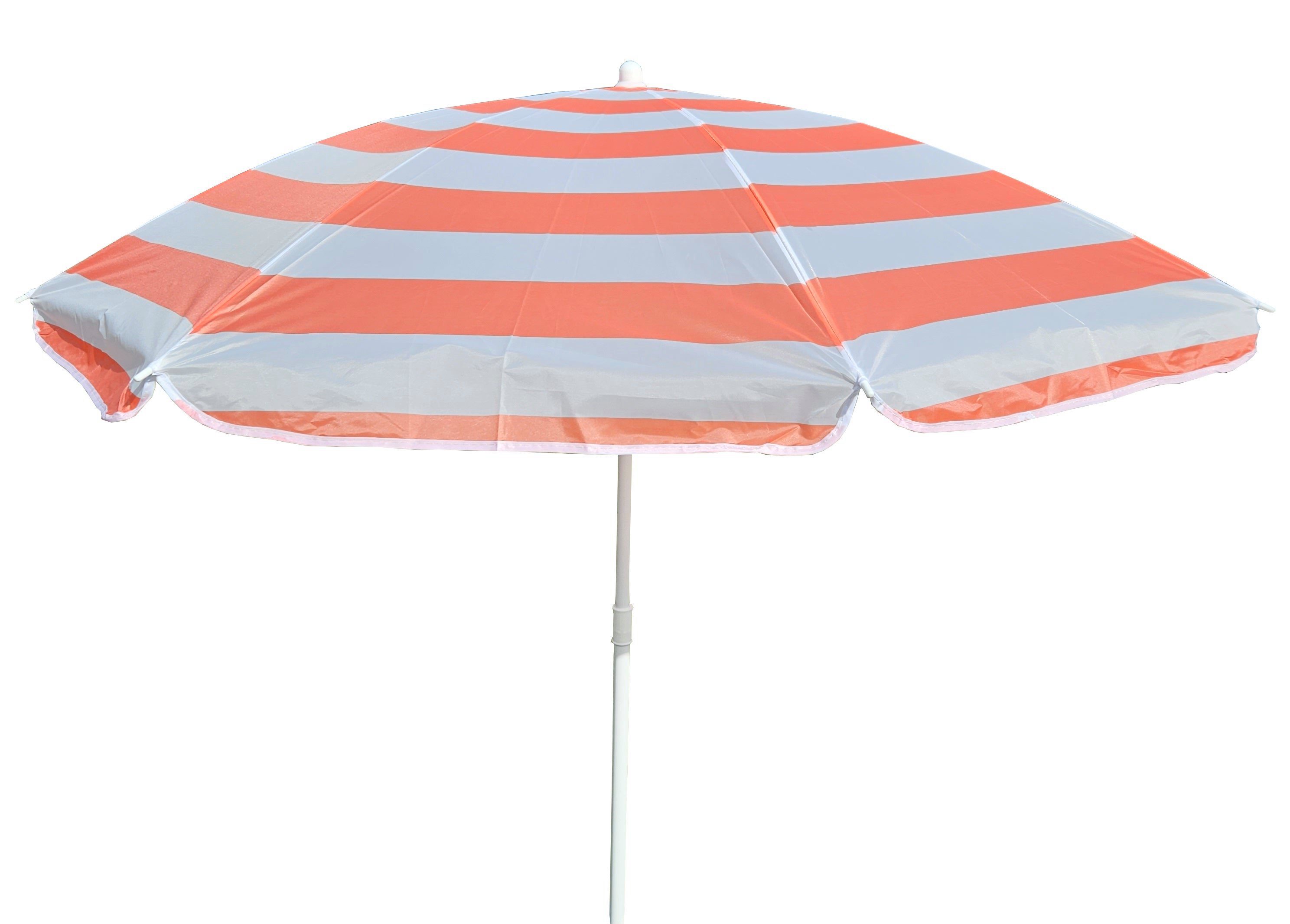 Meinposten Sonnenschirm Sonnenschirm rot weiß gestreift Schirm Strandschirm Ø 140 cm, höhenverstellbar