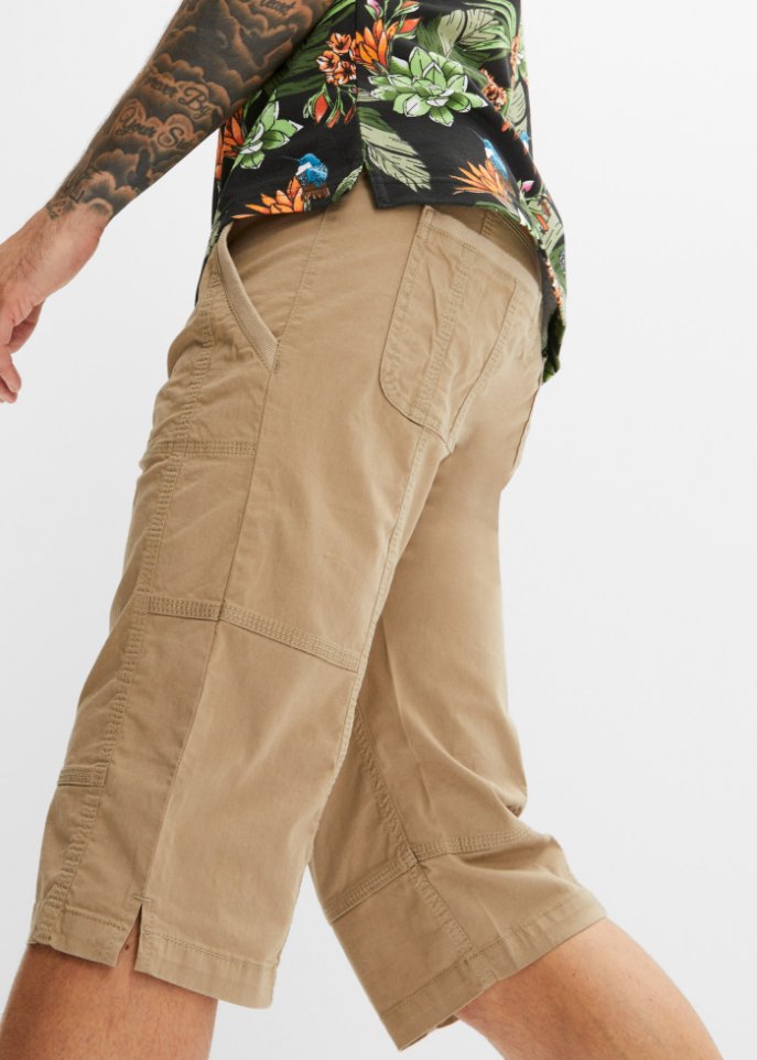 Stretch-Long-Bermuda mit Komfortschnitt, Regular Fit