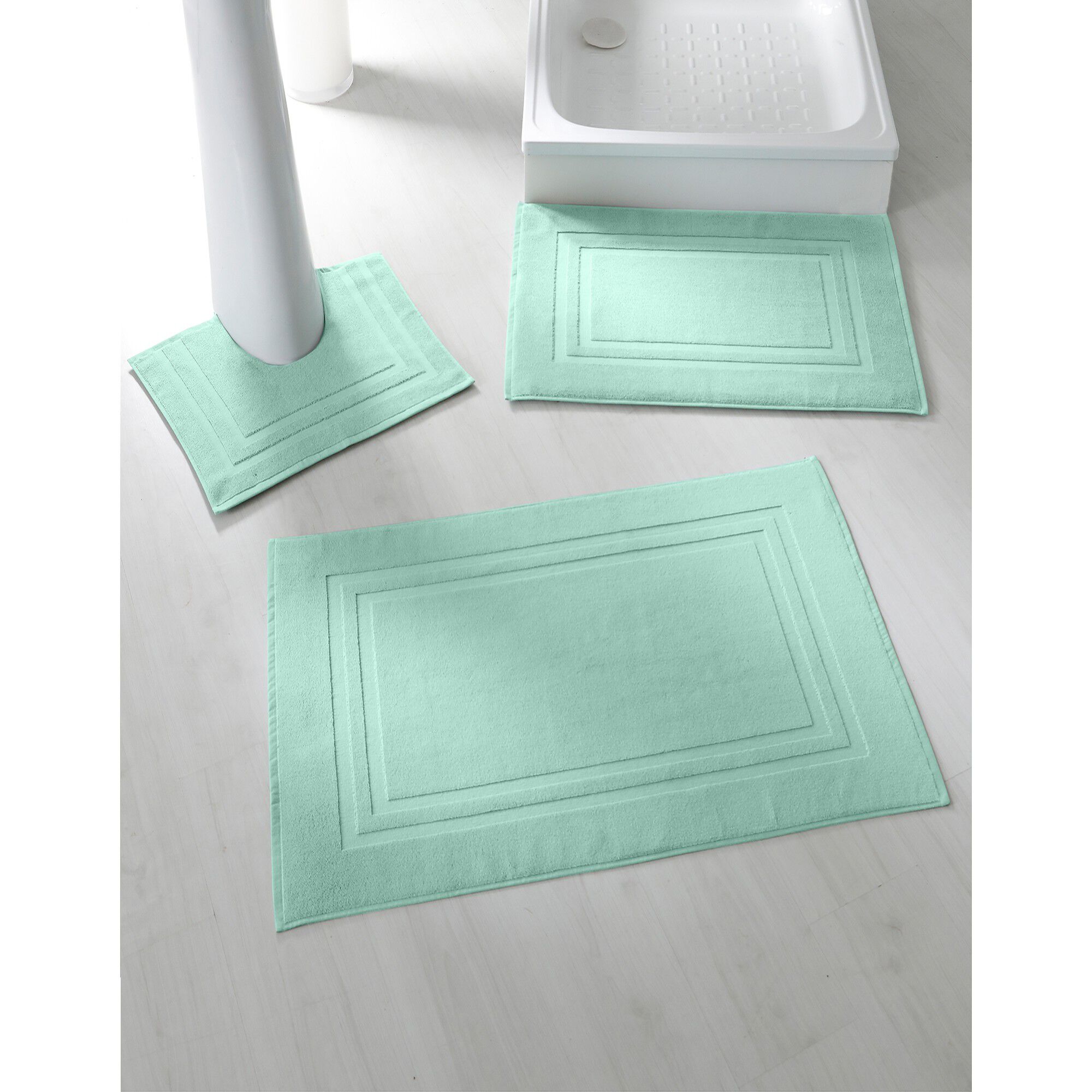 Tapis de bain éponge double liteau