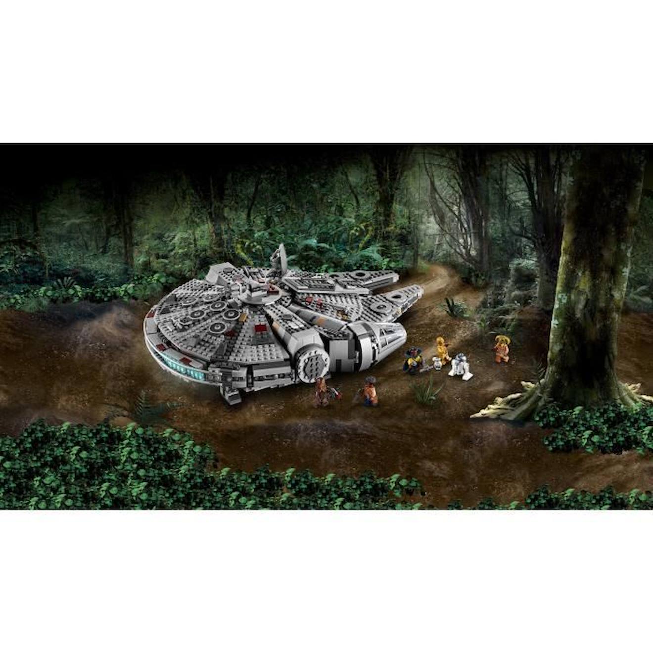 LEGO® Star Wars 75257 Faucon Millenium, Maquette à Construire avec Figurines gris
