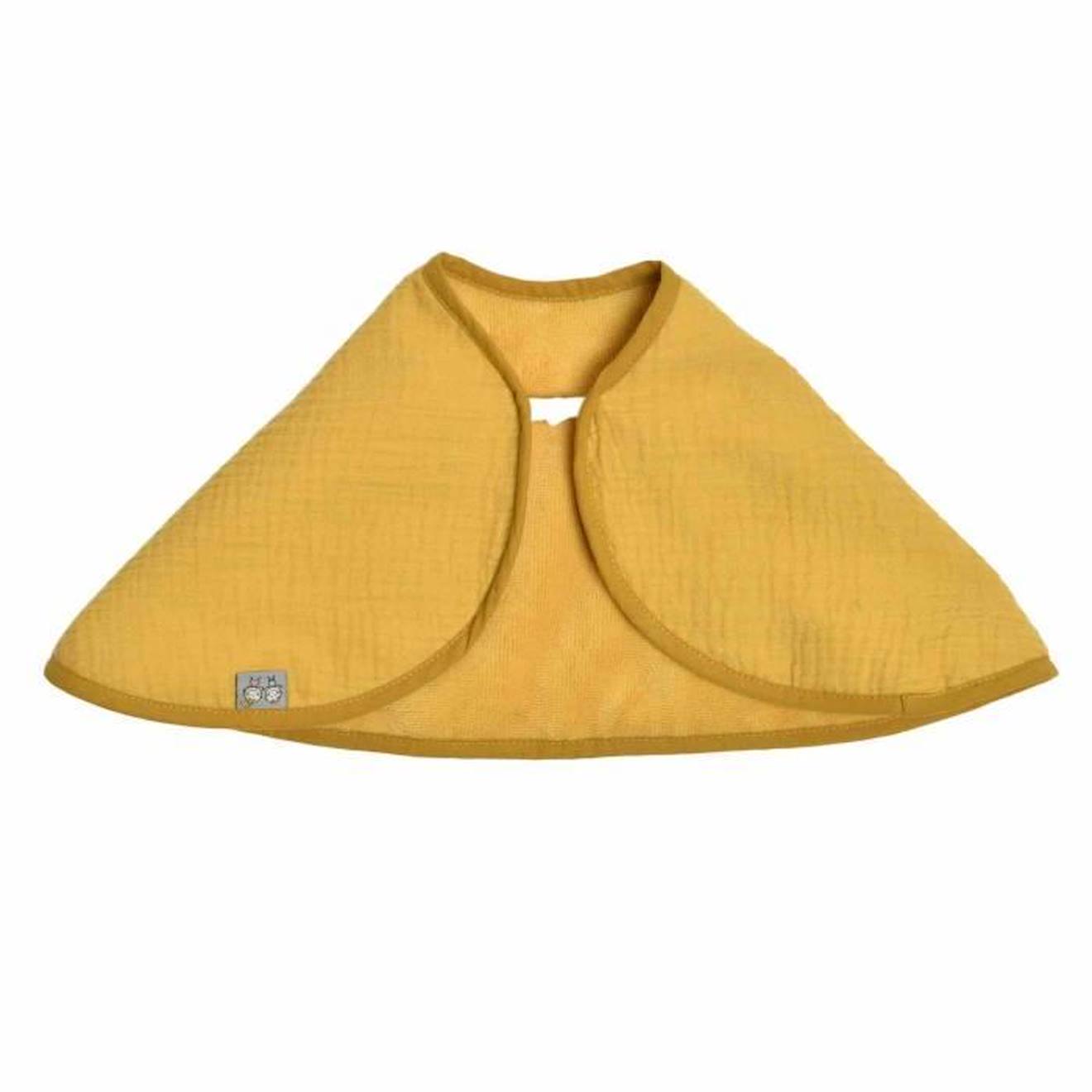 Bavoir d'épaule en gaze de coton et bambou Moutarde 56 x 28 cm jaune