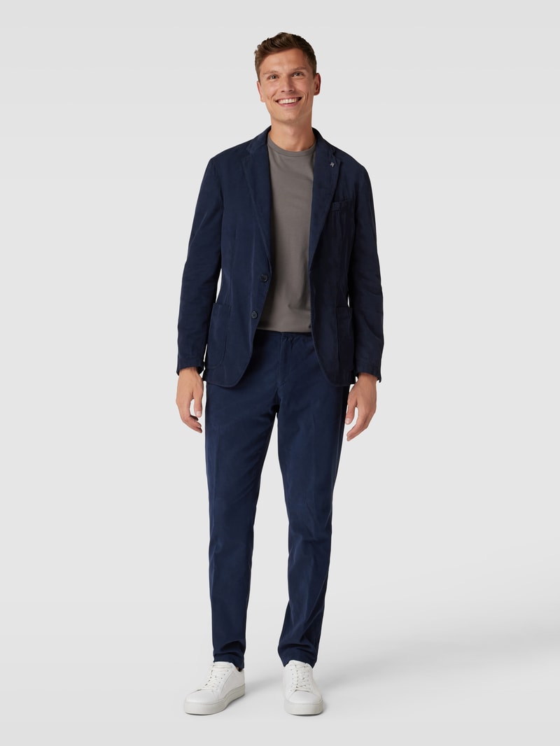 Slim Fit Anzug aus Cord in marineblau