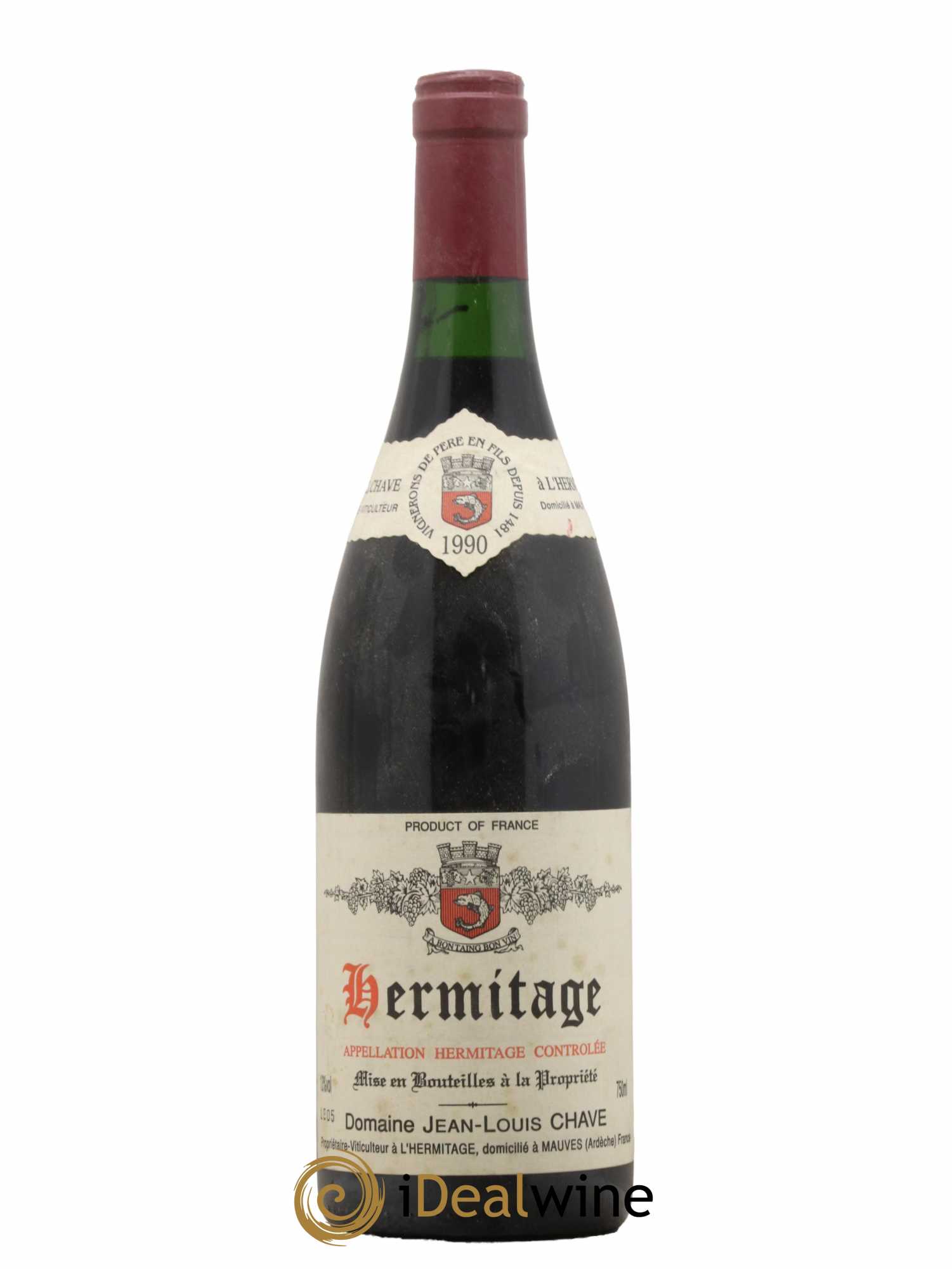 Hermitage Jean-Louis Chave  1990 - Lot de 1 Bouteille