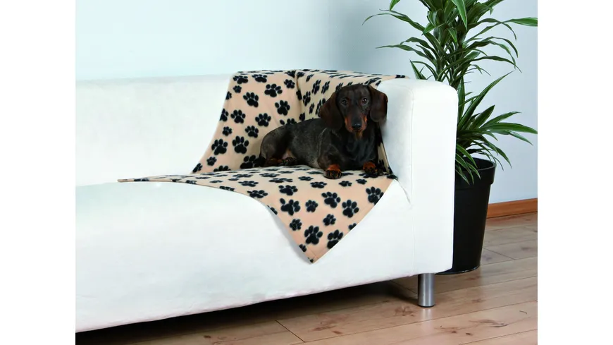 Trixie Hunde Fleecedecke Beany beige 100 × 70 cm Hundezubehör