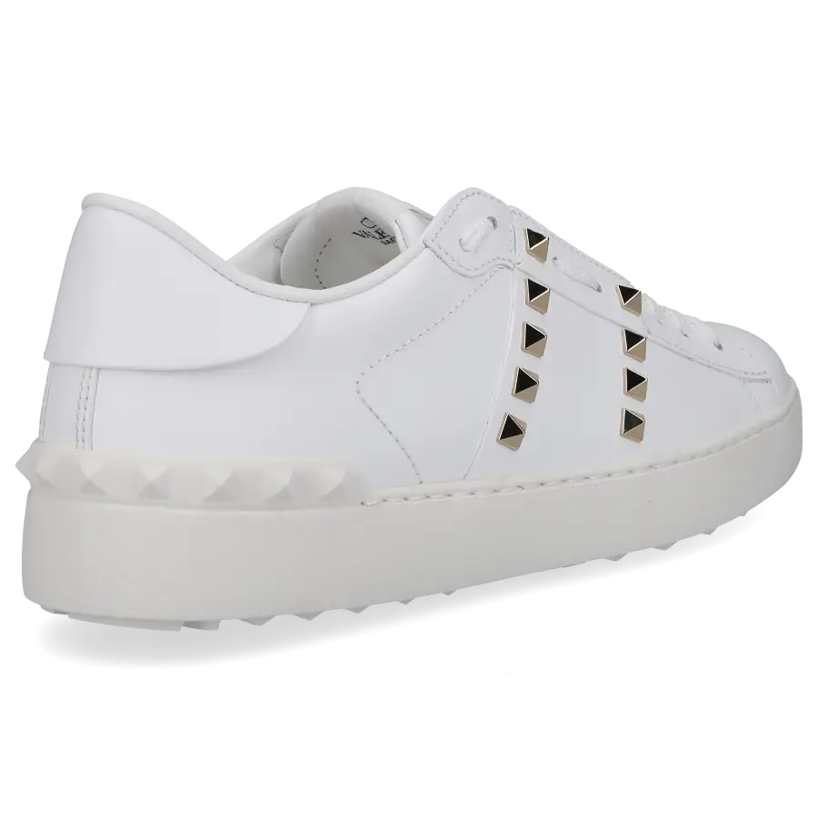 Valentino Garavani - Sneaker low ROCKSTUD UNTITLED Kalbsleder - weiß