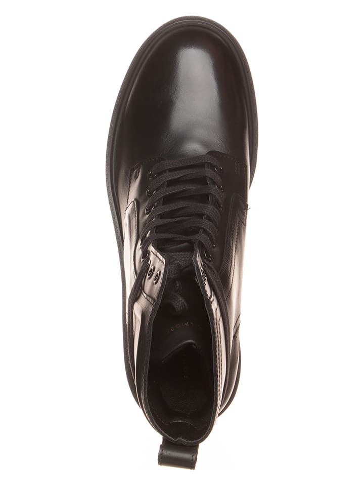 Tommy Hilfiger Shoes Leder-Boots in Schwarz günstig kaufen