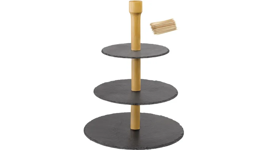 WESTMARK 3-stufige Etagere »Tapas + Friends« + 100 Mini-Fingerfood-Sticks