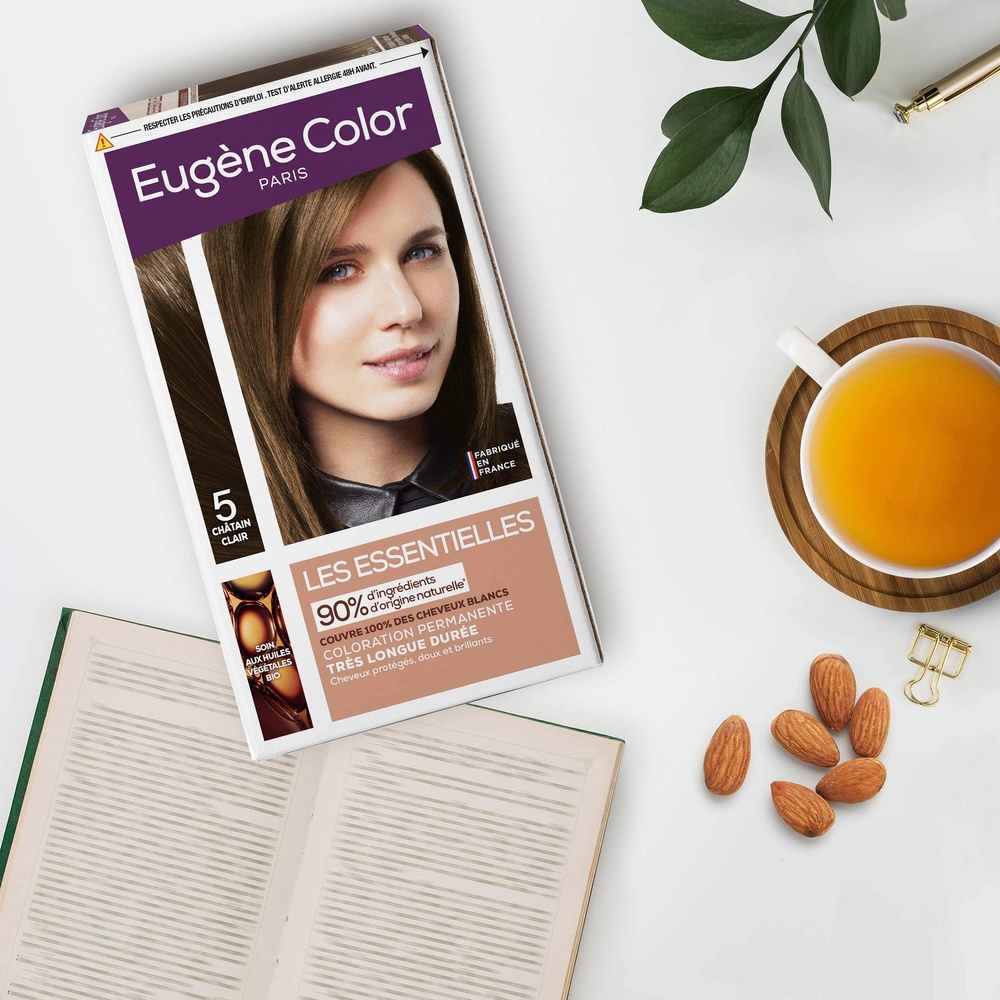 Eugène color Les Essentielles - Coloration permanente 90% d'ingrédients d'origine naturelle* Coloration capillaire permanente