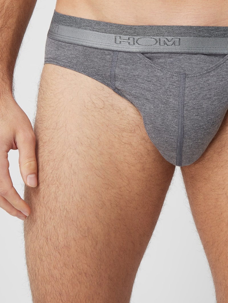 Slip mit Stretch-Anteil in anthrazit meliert