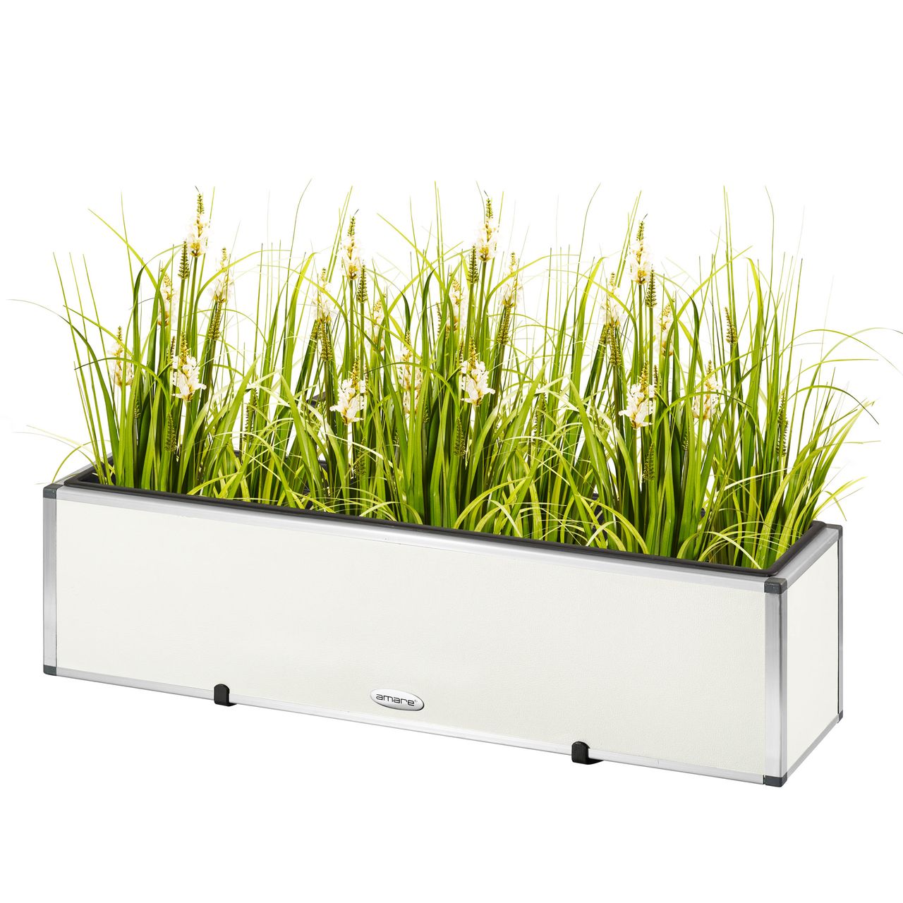Weles AMARE Fiberglas Design Pflanzgefäß PUR 20,5 x 81,5 x 20,5 cm, weiß