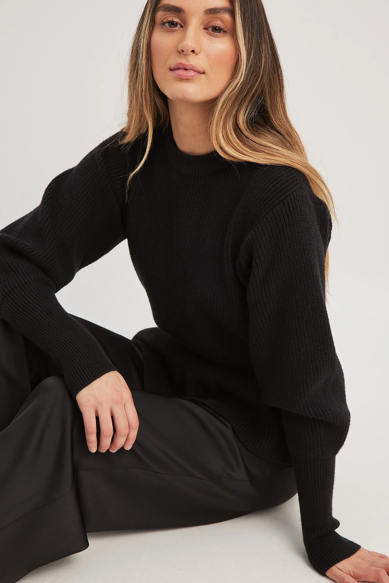 Strickpullover mit Schößchen