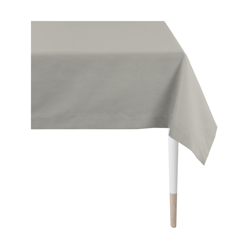 Tischdecke grau Uni-Rips