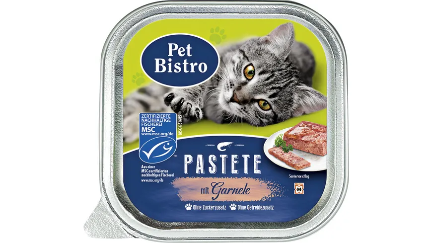 Pet Bistro Pastete für Katzen mit Garnele 100 g
