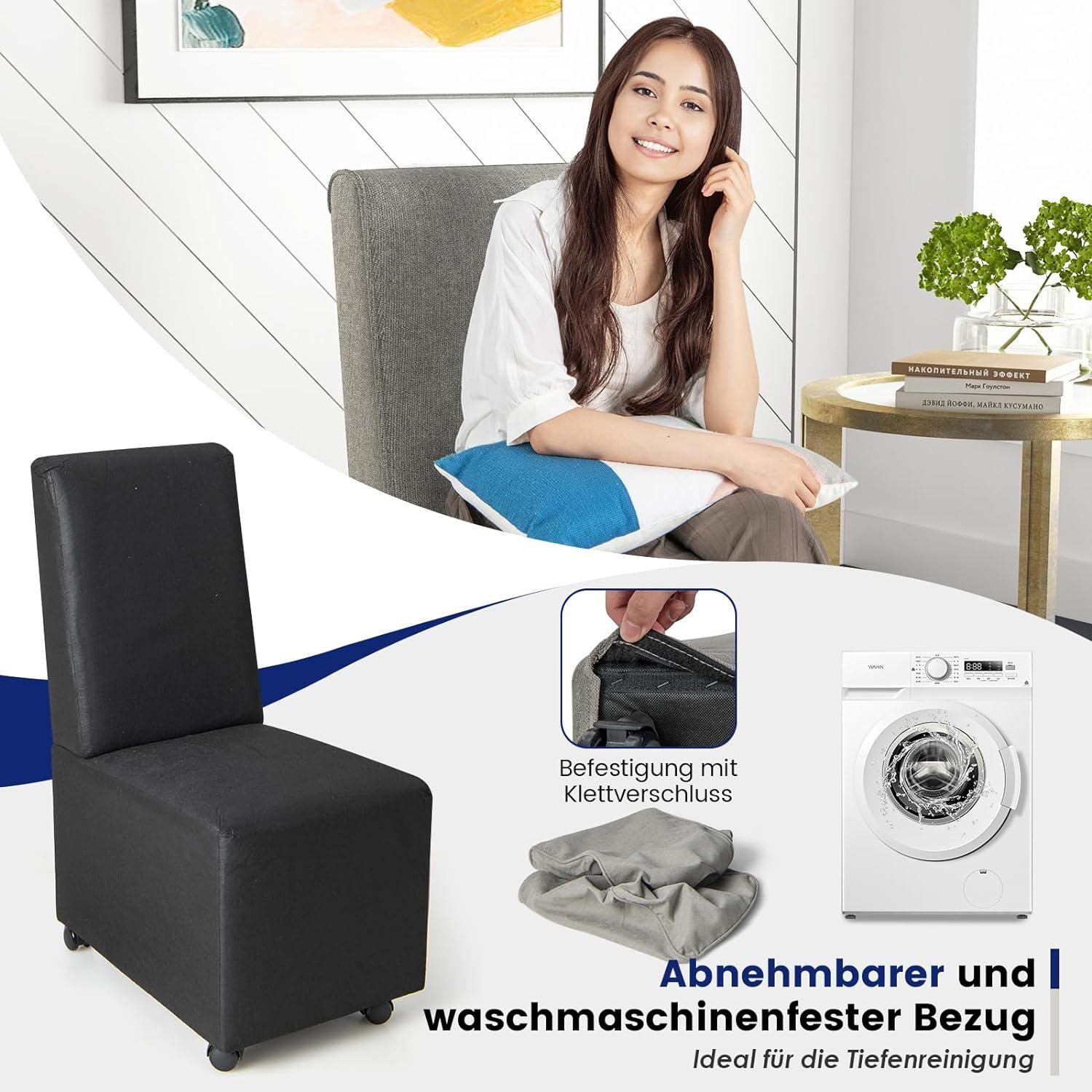 KOMFOTTEU Polsterstuhl Relaxsessel, mit Hoher Rückenlehne, bis 150 kg