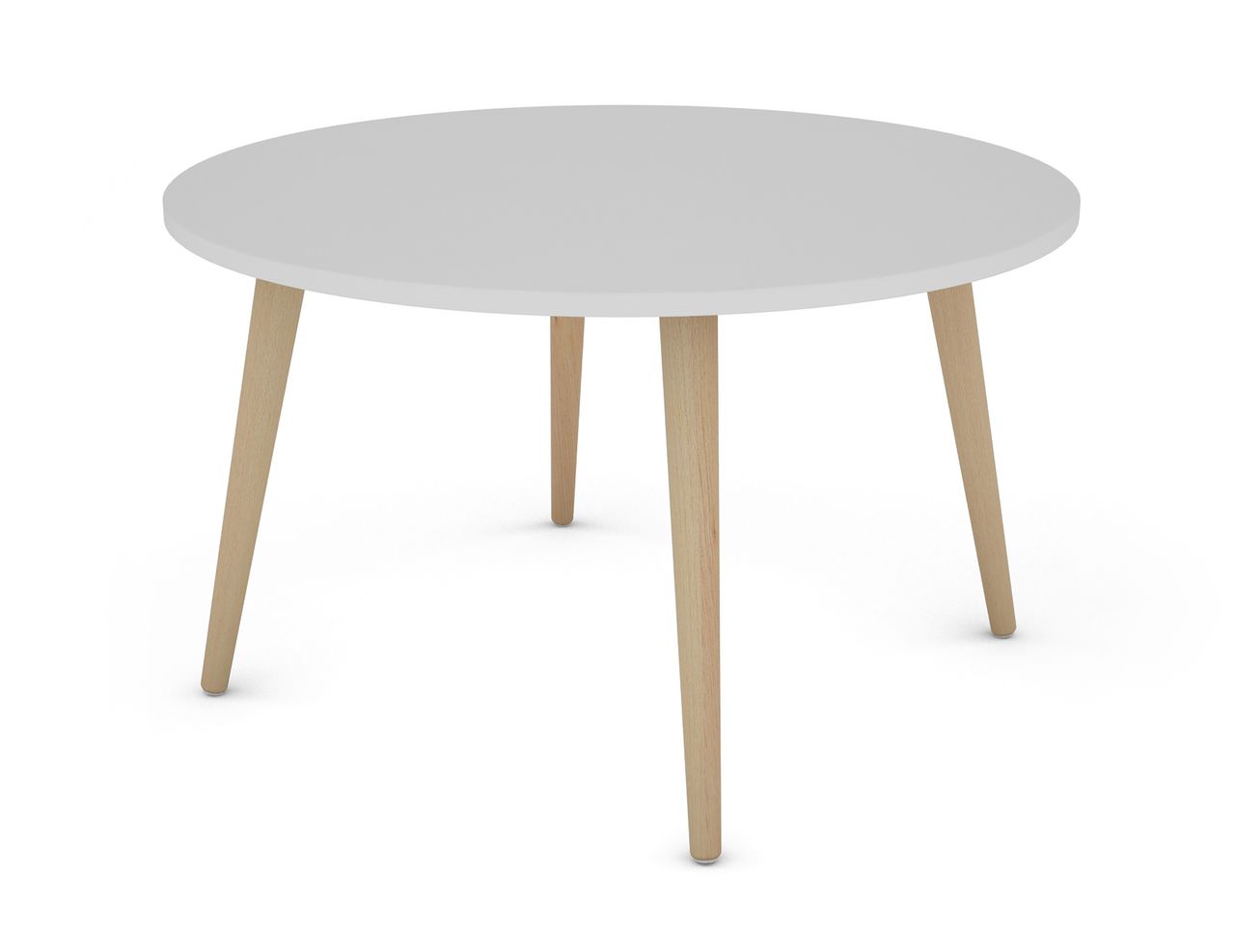 byLiving LASSE Couchtisch, Breite 80 cm, Buche massiv, weiß