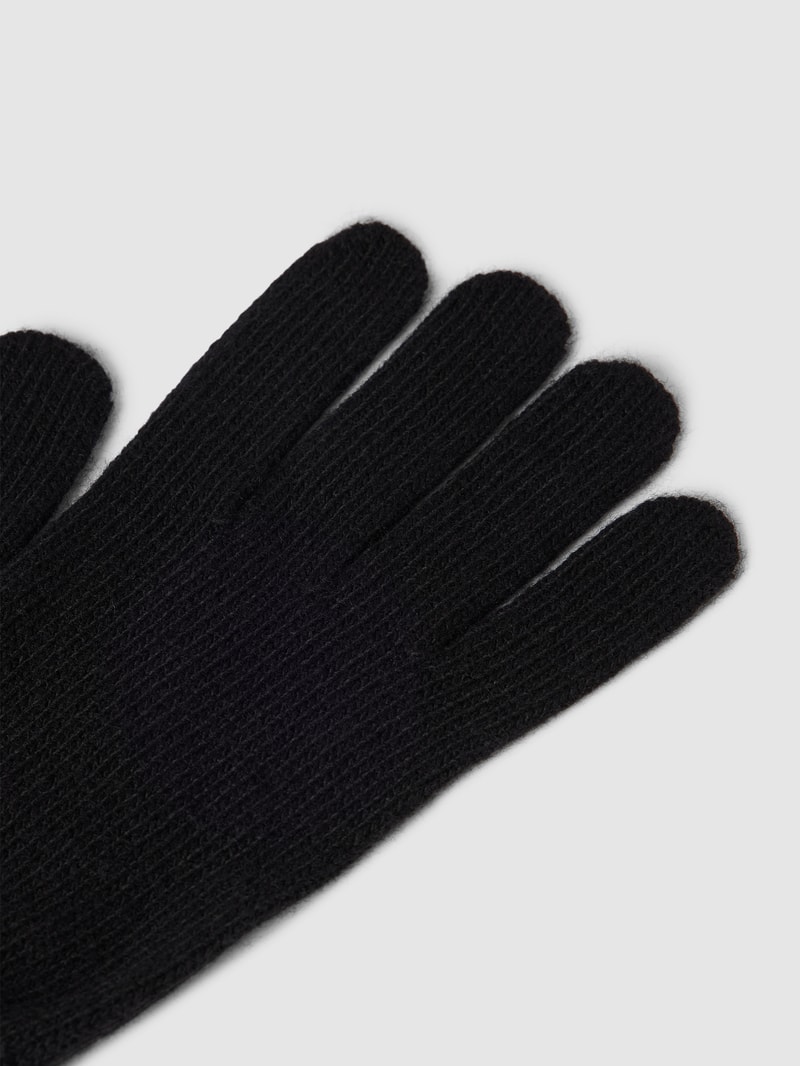 Handschuhe mit Label-Detail in schwarz