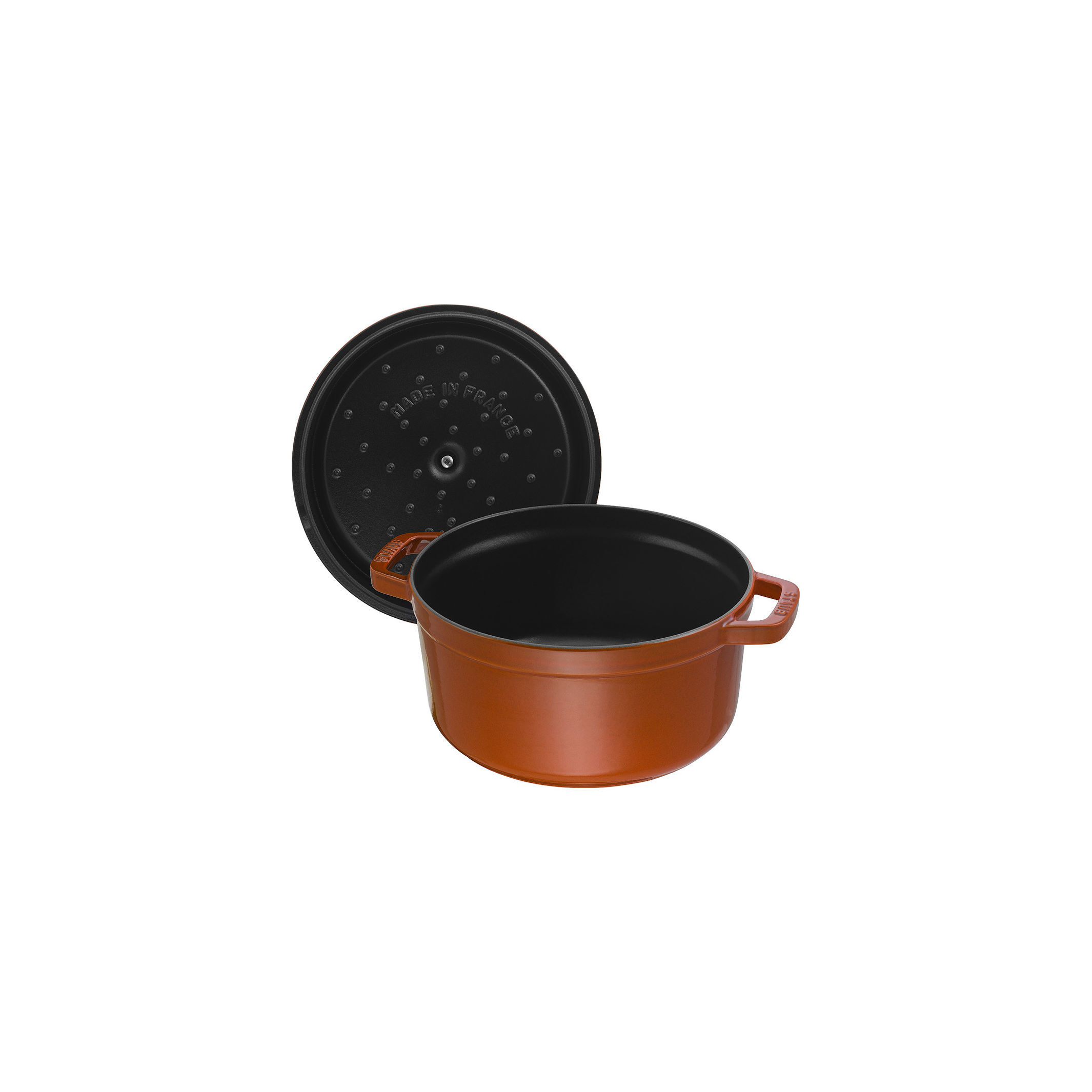 Cocotte 26 cm, rund, Zimt, Gusseisen